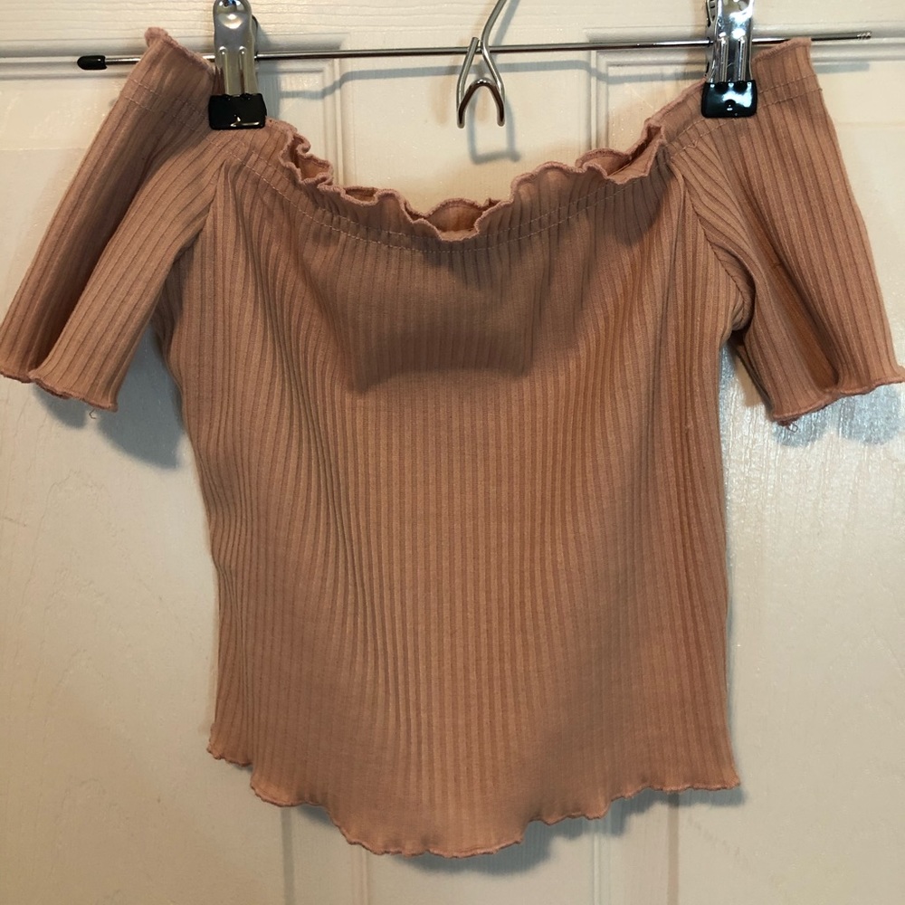 SHEIN Ribbed Off The Shoulder Top - Picture 3 of 8